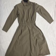 BEAMS HEART シャツワンピース ロング丈 カーキのサムネイル