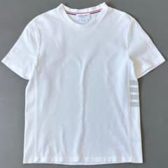 トムブラウン 4bar トリコロール Tシャツ 鹿の子 ストレッチ 2 ty1