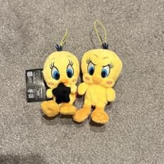 トゥイーティー ぬいぐるみ　マスコット 星　怒ってる顔　ぬいぐるみキーホルダーのサムネイル