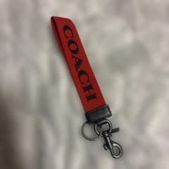 COACH ロゴ入り レッド キーホルダーのサムネイル