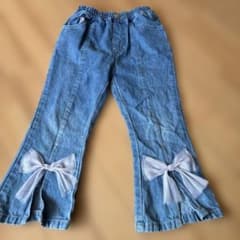 ラプンツェル　デニム　リボン付き　120cm 長ズボン