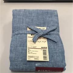 としさん専用 無印良品 麻平織 まくらカバー 43×63cm用 ブルー ×2のサムネイル