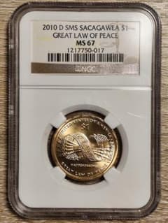 NGC MS67☆2010D アメリカ サカガウィア・ダラー 1ドル コイン - メルカリ
