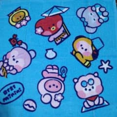 BT21 캐릭터 수건 청색