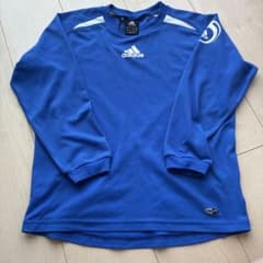 adidas 長袖 アンダーシャツ ブルー J/Oサイズ　サッカーのサムネイル