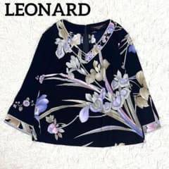 美品】レオナール 高級✨カンカン 花柄 大きいサイズLL カットソー