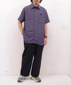 Needles 22ss レーヨンシャツ S.purple Mのサムネイル