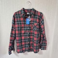 RCWB チェック柄 長袖シャツ レッド×グリーンのサムネイル
