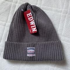 新品タグ付き　EDWIN ニット帽 グレーのサムネイル