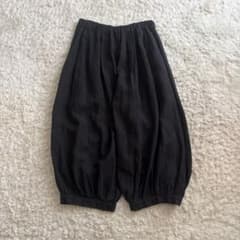 motomi.m モトミエム　リネンバルーンパンツ　ブラック　フレンチブリュ motomi.m モトミエム リネンバルーンパンツ ブラック フレンチブリュ