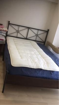 IKEA ダブルベッド　ベッドフレーム ニトリ　ニトリダブルマットレスのサムネイル