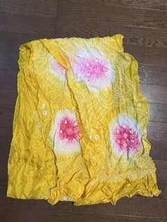 兵児帯 花模様 黄色 ピンク　浴衣帯のサムネイル