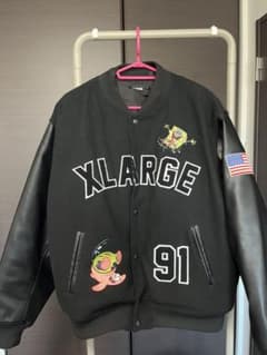 ゆ*き様 XLARGE スタジャン ブラック 91 - メルカリ