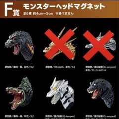 ゴジラ　一番くじ　大怪獣列伝　モンスターヘッドマグネットのサムネイル