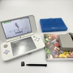 Newニンテンドー2DS LL ホワイト×ラベンダー 完品＋スマブラ 付属品 