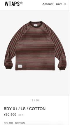 WTAPS 26SS BDY 01 / LS / COTTON BROWN M - メルカリ