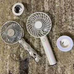 ハンディファン2本セットFrancfrancフランフランシルバーオーロラ