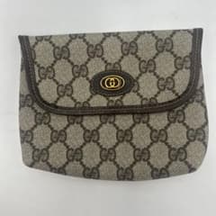 GUCCI グッチ GGスプリーム レザー ポーチ インターロッキグ GG ロゴ 