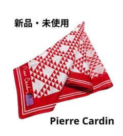 繊維の宝石 ピエールカルダン カシミヤ100% バルマカンコート M相当 美品 ✨️新品未使用✨️ピエールカルダン ハンカチ レッド 幾何学模様 ユニ
