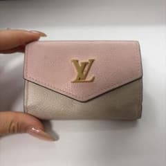 Louis Vuitton 三つ折り財布 ピンク ベージュ　限定の印字ありのサムネイル