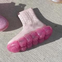 SHEEP別注/grounds MOOPIE LACE / ピンク ニットブーツ - メルカリ