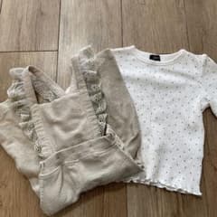 ショルダーレースフリルサロペット セットのサムネイル