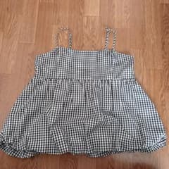 GU ギンガムチェック バブルヘムキャミソール 3XL