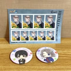 ヘタリア 缶バッチ 日本 フランス 証明写真風ブロマイド ロシア セット