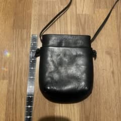 safuji ブラックレザー ショルダーバッグのサムネイル