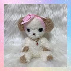 ハンドメイド】くま ぬいぐるみ テディベア クリーム×ブラウン 作家