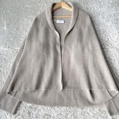 RENCONTRANT カシミア セーブル ショールカラー ニットカーディガン 
