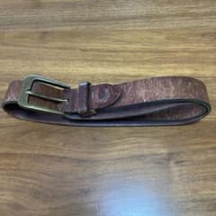 FRED PERRY Leather Belt Brown