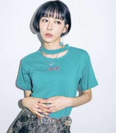 x-girl  CUTOUT NECKLINE S/S BABY TEEのサムネイル