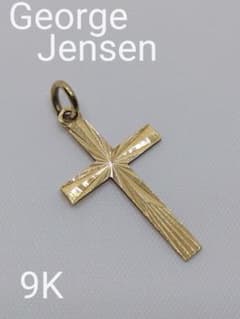 ジョージジェンセン 9K 9金 ヴィンテージ クロス ペンダント ネックレスのサムネイル