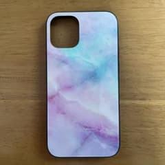 シンプル☆耐衝撃背面9HガラスケースiPhone12miniケースのサムネイル