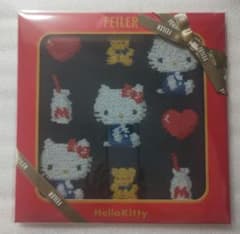 フェイラー【ハローキティ 】新品 レトロハート ハンカチ FEILER