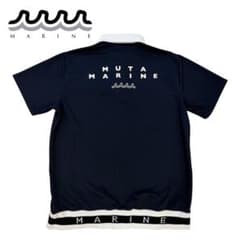 完売品/定価2.5万】muta MARINE バックロゴ ポロシャツ 紺 6 - メルカリ
