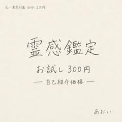 【自己紹介価格】霊視鑑定 お試し300円｜元・東京対面60分2万円のサムネイル