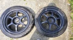 Black Racing 17インチ アルミホイール 245/45R17 2本 Black Racing 17インチ アルミホイール 245/45R17 2本 - メルカリ