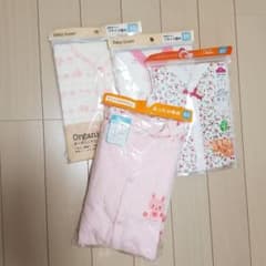 【新品】size80㎝　オーガニックコットンBABYインナー&ロンパースのサムネイル