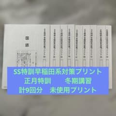 小6 サピックスSS特訓早稲田系対策プリント国語 未使用9回分 - メルカリ
