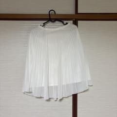 ホワイト プリーツスカート 9AR