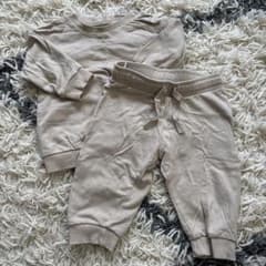 H&M ベージュ トレーナー パンツ セットアップのサムネイル