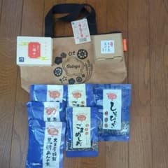 大戸屋　黒酢あんの素3袋、ごまめしお2袋、しそひじき1袋　のりつくだ煮他