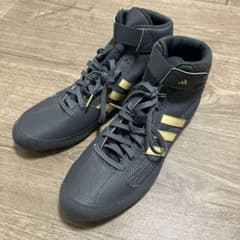 adidas ボクシングシューズ グレー/ゴールド