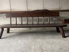 民藝椅子 無垢材 骨董家具　長椅子 民藝椅子 無垢材 骨董家具 長椅子 - メルカリ