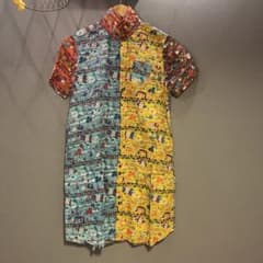 【CUBE SUGAR】総柄シャツワンピース【カラフル】のサムネイル