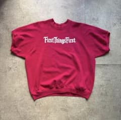 ピ*ー様 古着　90s fruit of the loom 半袖　スウェット　ラのサムネイル