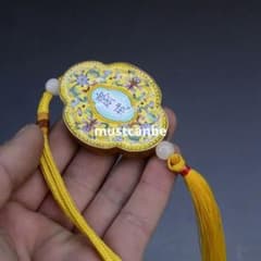 景泰藍銅胎花紋斎戒牌 掛札 装飾品 工芸品 収蔵品 - メルカリ