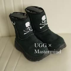 美品mastermind UGG バックジップ スカル刺繍 ムートン ブーツ